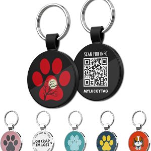 MYLUCKYTAG Etiquetas de identificación de mascotas con código QR – Perfil en línea de mascotas – Escanear QR Recibir correo electrónico de alerta MYLUCKYTAG Etiquetas de identificación de mascotas con código QR – Perfil en línea de mascotas – Escanear QR Recibir correo electrónico de alerta
