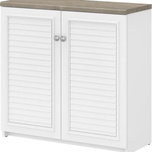 Bush Fairview – Armario de almacenamiento pequeño de 30.71 pulgadas con 3 estantes, gris Shiplap grisblanco puro (WC53696-03) Bush Fairview – Armario de almacenamiento pequeño de 30.71 pulgadas con 3 estantes, gris Shiplap grisblanco puro (WC53696-03)