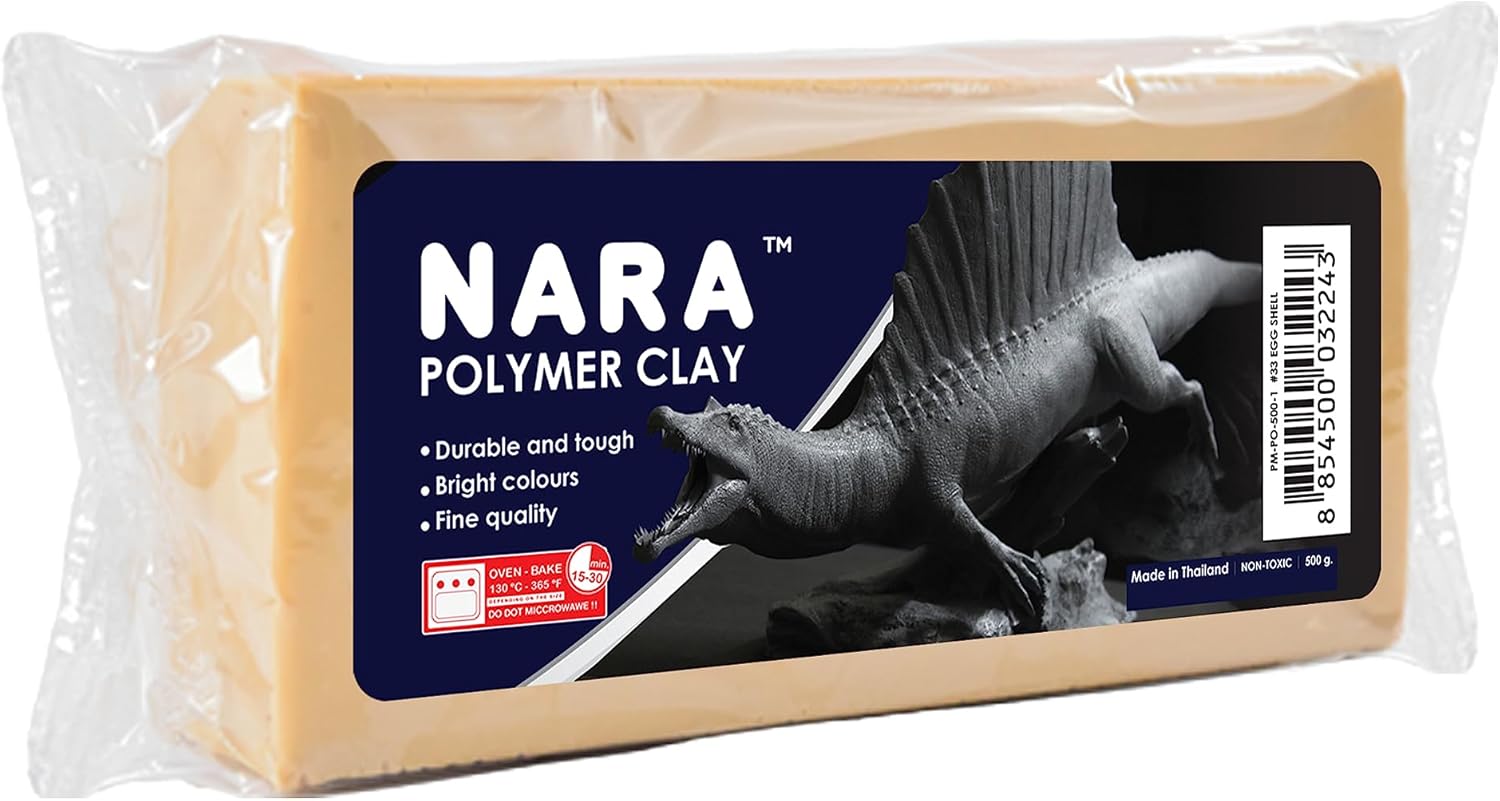 NARA Arcilla para hornear polimérica, 1 color, 1 bloque, 16.01 oz (1 libra) (cáscara de huevo)
