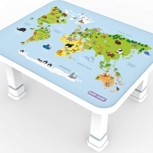 Baby Care Mesa de piso plegable para niños con alturas ajustables, para jugar, leer y merienda y más (mapa del mundo) Baby Care Mesa de piso plegable para niños con alturas ajustables, para jugar, leer y merienda y más (mapa del mundo)