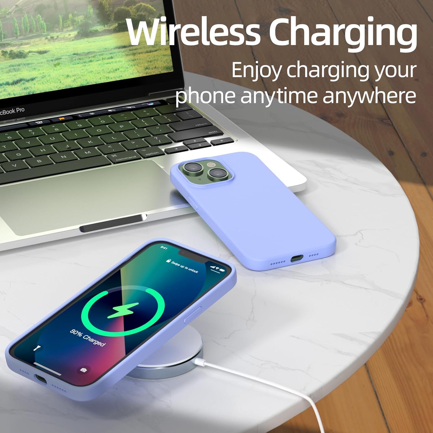 Funda para iPhone 13 Mini, silicona líquida de alta calidad, protección contra caídas de cuerpo completo de grado militar forro de microfibra