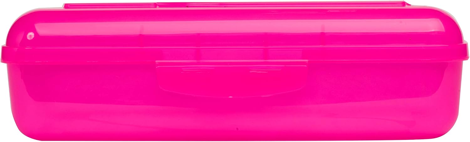 Cra-Z-Art caja escolar de plástico, 6.985cmde alto x 13.75cmde ancho x 8.0 in de profundidad, varios colores (paquete de 2)