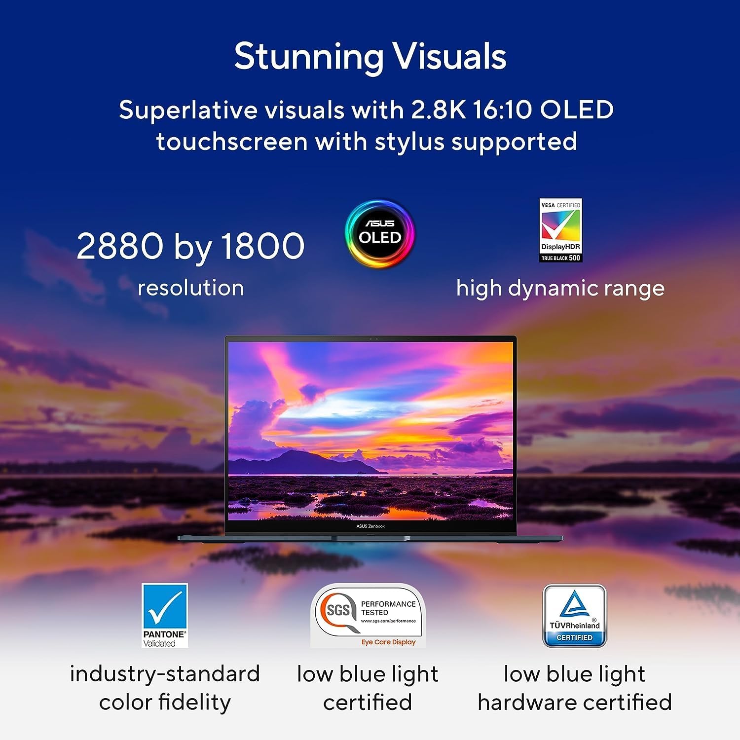 Asus ZenBook 14 14X OLED 14.5pulgadas QHD+(2880×1800) 120Hz Pantalla táctil (Intel 13 generación i5-13500H (Beat i7-1250U), 8 GB de RAM, 2 TB SSD)