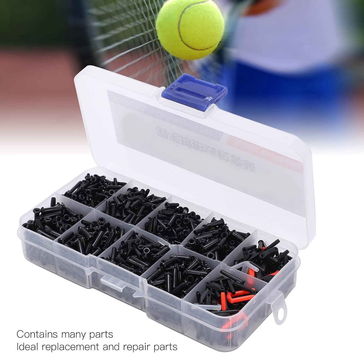 Keenso Powerti – Juego de ojales de bádminton, protector de cuerda de cubo de raqueta, herramientas de cuerda para una fácil reparación