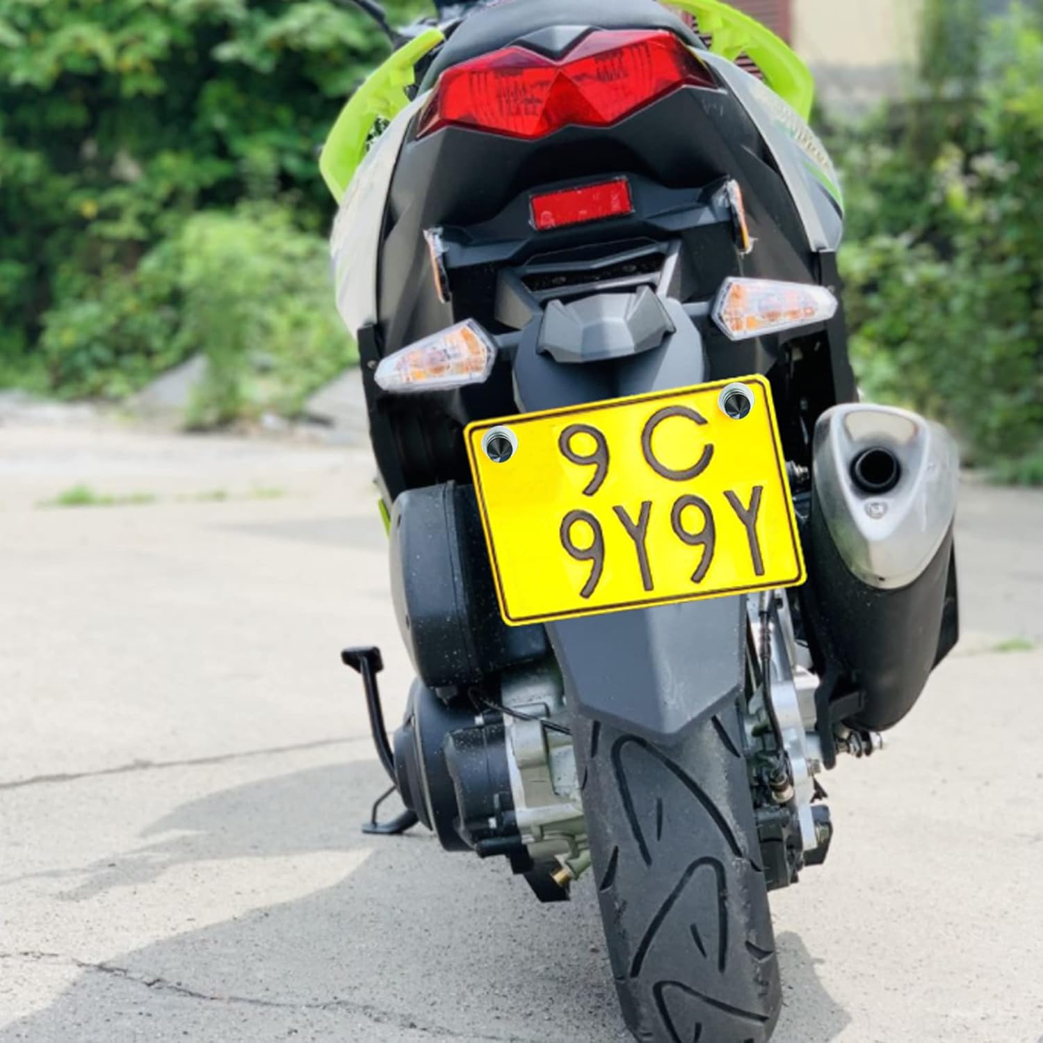 Arenbel Tornillos de punta para placa de matrícula, tornillo de etiqueta de automóvil, kit de tuercas de fijación de marco de motocicleta, apto para