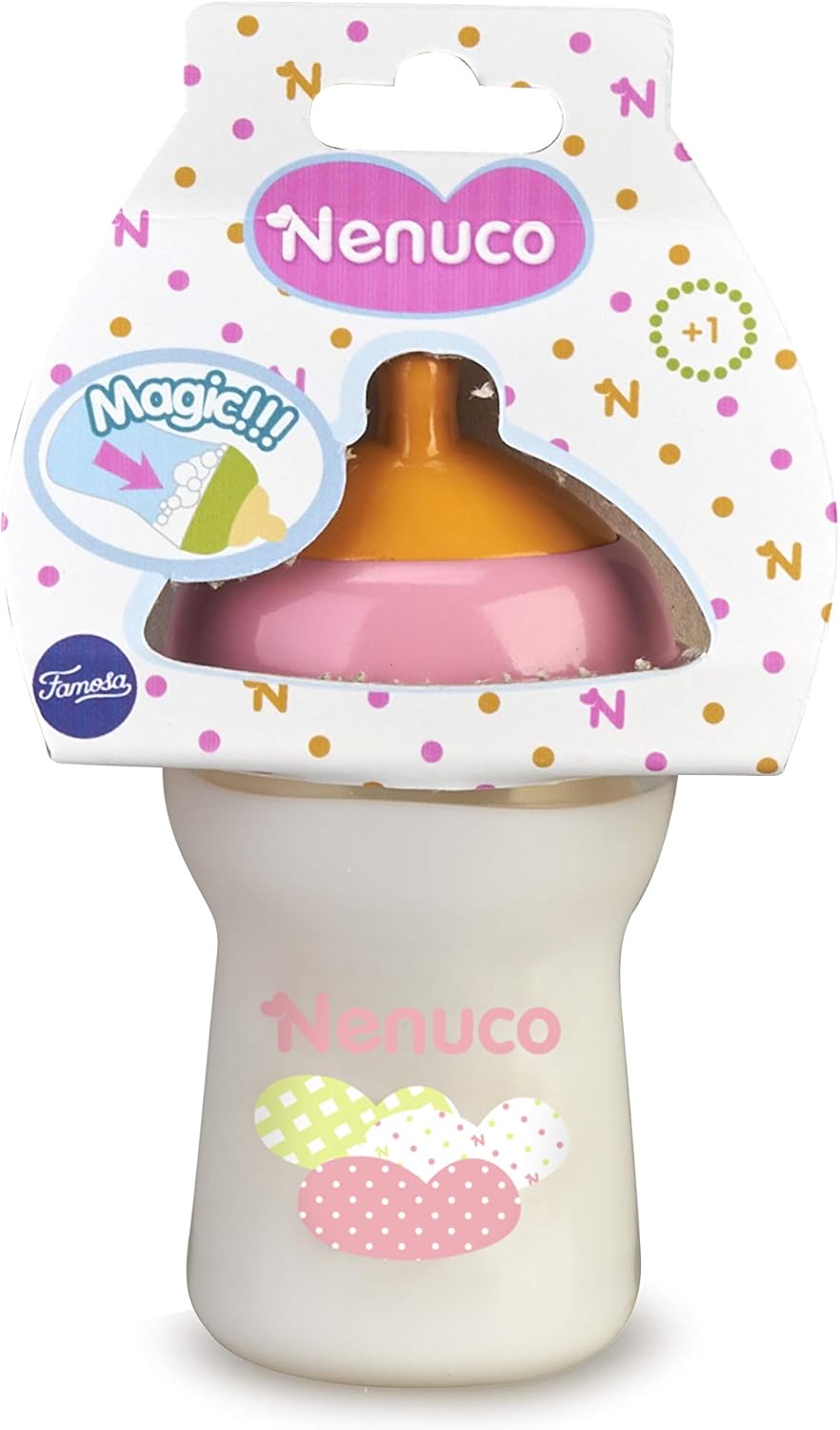Nenuco 700015669 Biberón mágico para muñecas, multicolor
