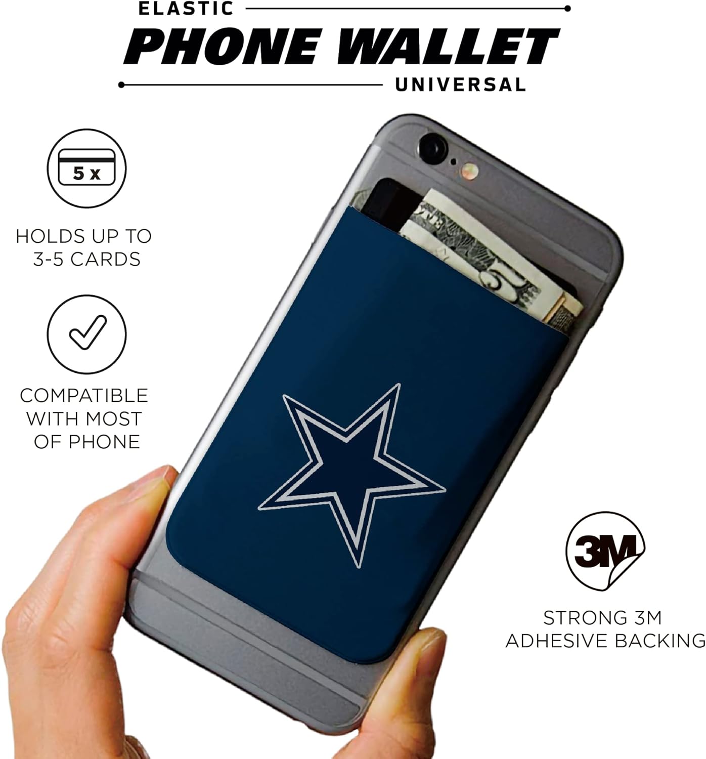 SOAR NFL Elastic Phone Wallet 2PK,