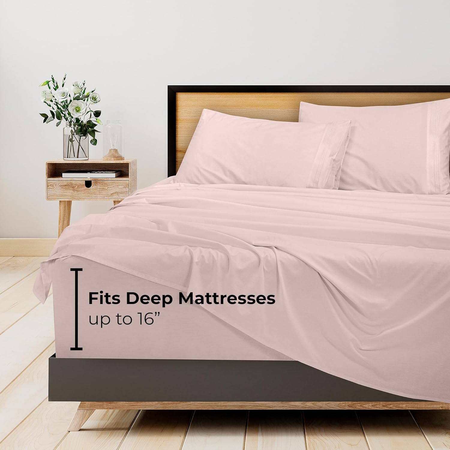 ROYALE LINENS – Sábanas de 3 piezas para cama individual – Juego de sábanas de microfibra cepillada suave de 1800 hilos – 1 sábana bajera, 1 sábana