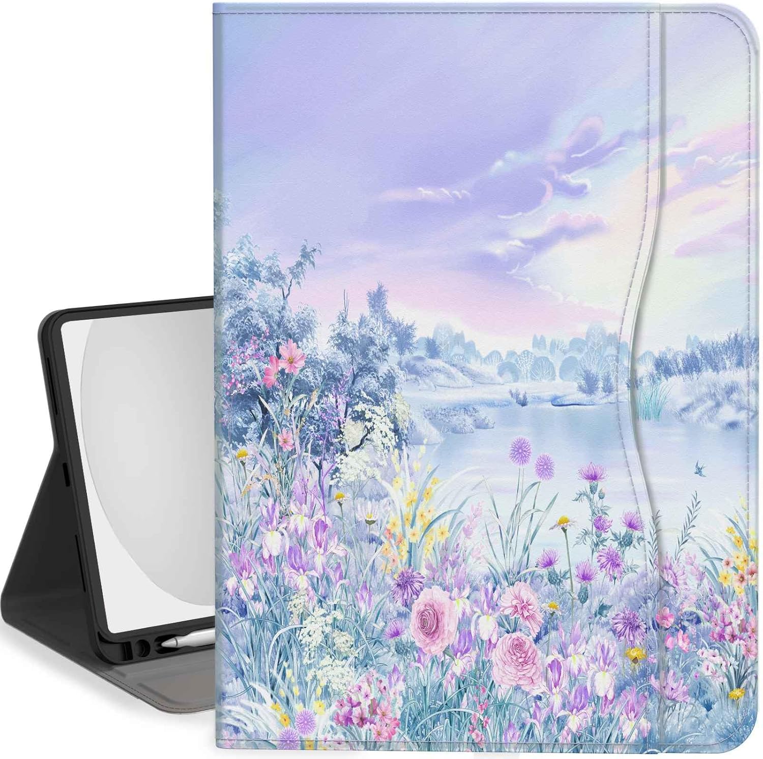 Feams Funda para iPad de 10 generación de 10.9 pulgadas 2022 con función atril y función de encendido automático funda de piel con soporte para