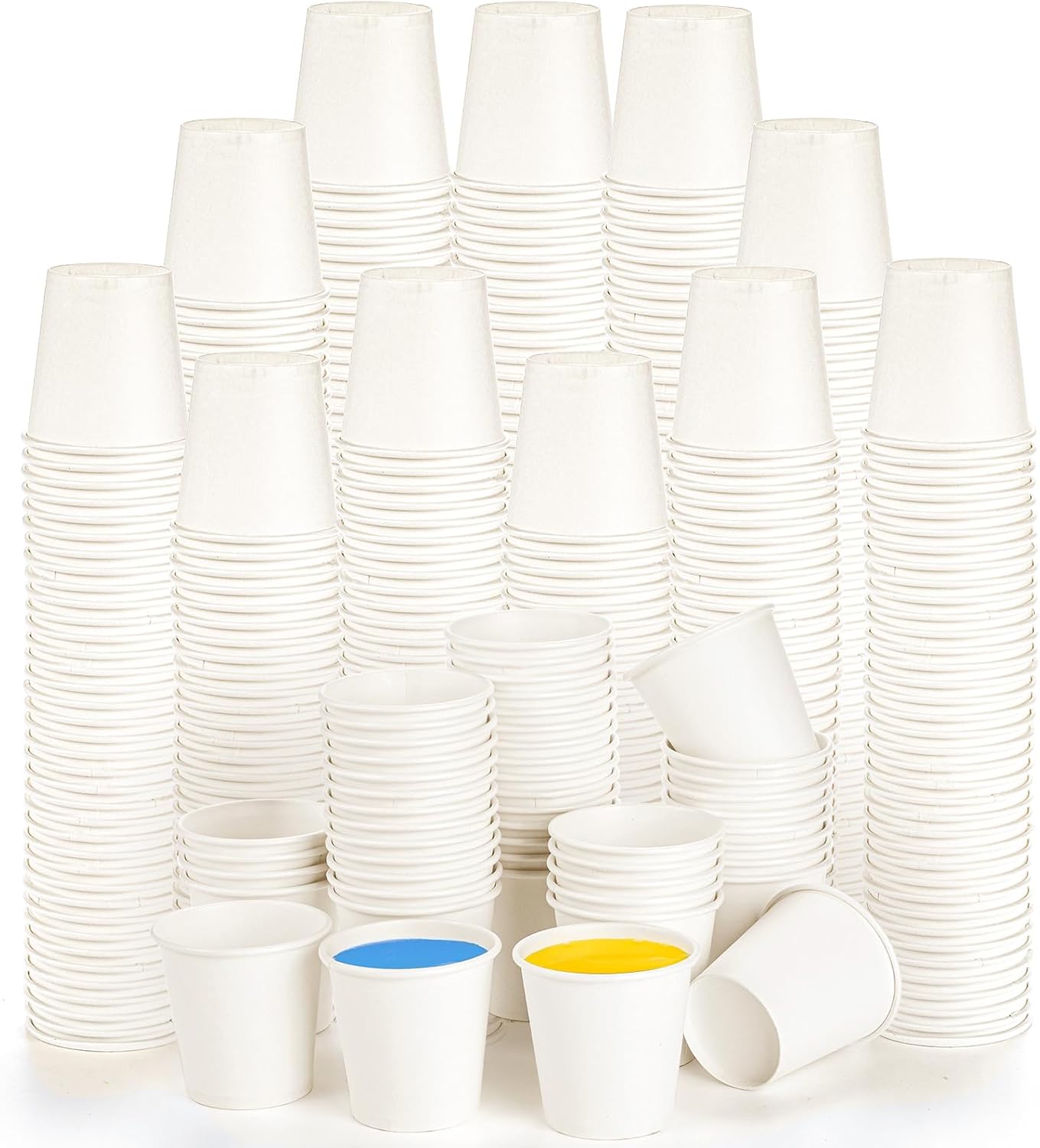 Nicunom Paquete de 1000 vasos de baño de 2 onzas, mini vasos de papel desechables, vasos de muestra de papel, tazas de enjuague bucal, tazas de