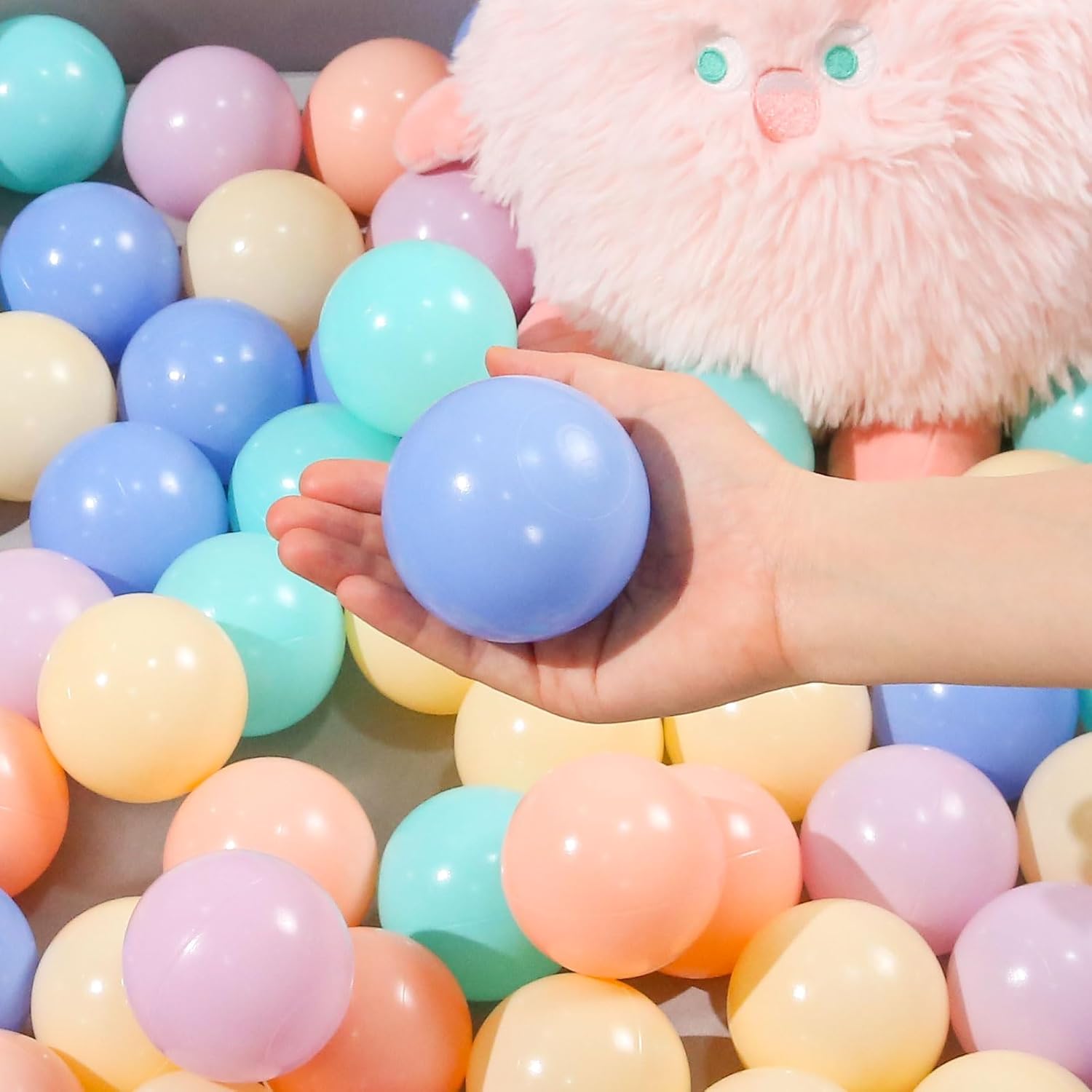 Pelotas para hoyos de bolas, sin ftalatos, sin BPA, bolas de plástico no tóxicas para niños y diversión para jugar