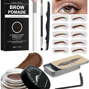 Kit de sellos de cejas y plantillas para cejas, 16 en 1, impermeable, para sellar cejas, pegamento de cera con herramienta para cejas, relleno de Kit de sellos de cejas y plantillas para cejas, 16 en 1, impermeable, para sellar cejas, pegamento de cera con herramienta para cejas, relleno de