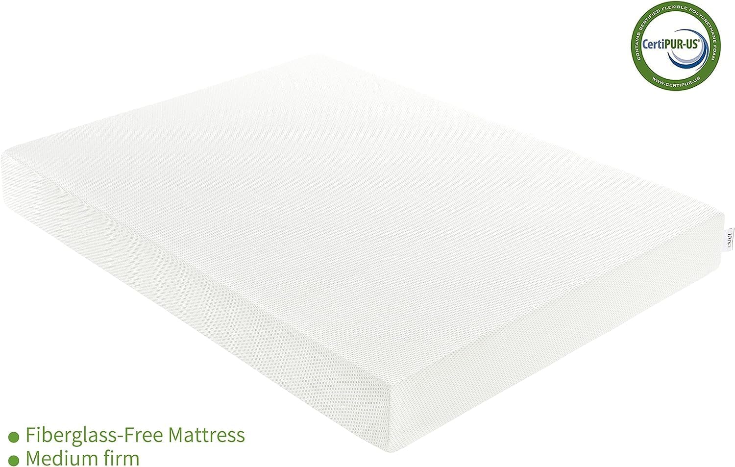 Colchón tamaño individual, colchón de espuma viscoelástica de gel refrescante de té verde de 5 pulgadas en una caja, colchón de cama de firmeza