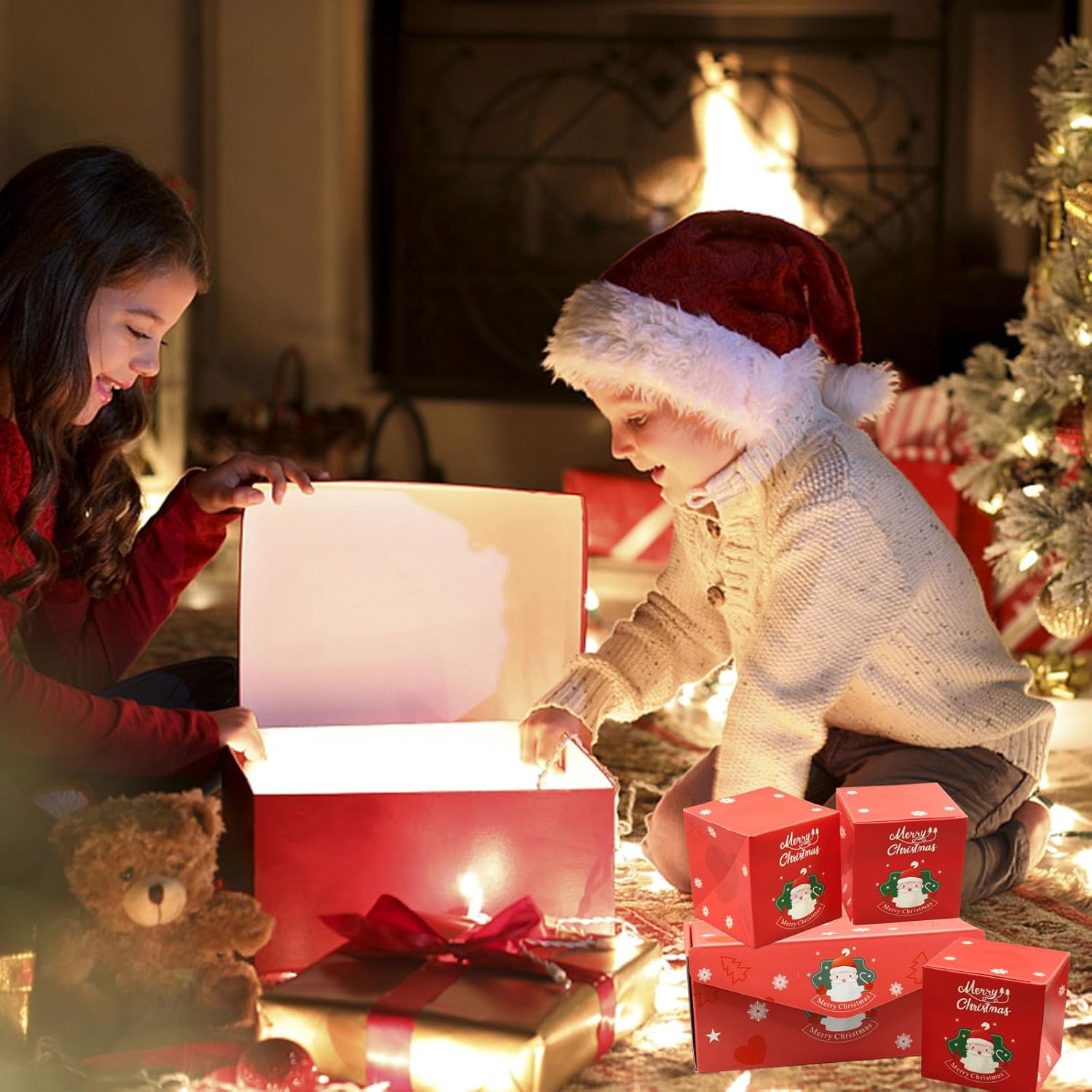 Caja de regalo sorpresa explosión para dinero, caja sorpresa de Feliz Navidad, caja de regalo, caja de explosión con confeti, cajas de Navidad, caja