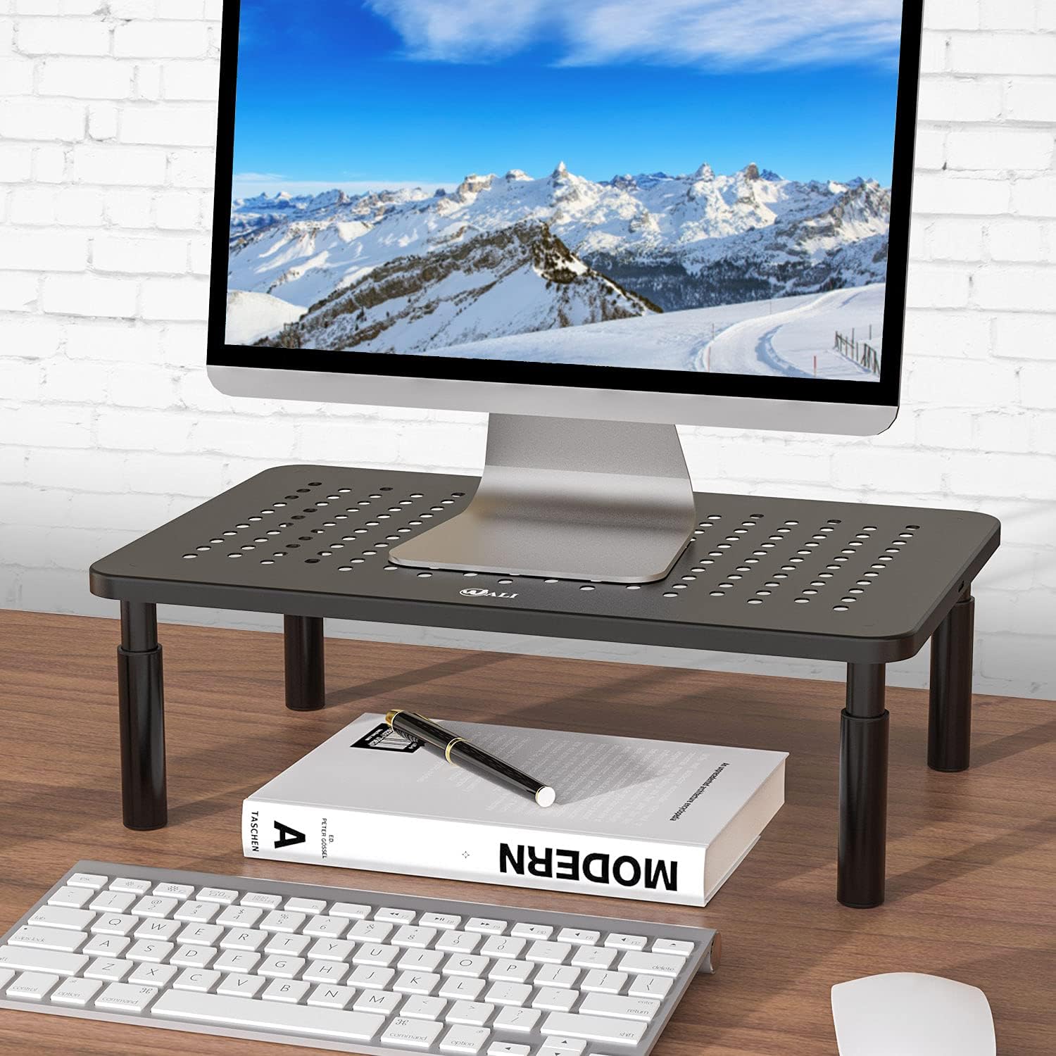 WALI Bundles-Soporte elevador para monitor y soporte elevador de escritorio para computadora