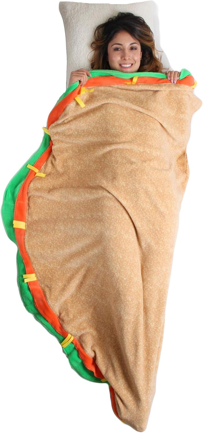 Manta de forro polar ultrasuave para acurrucarse en el saco de dormir para descansar en el sofá (Taco)