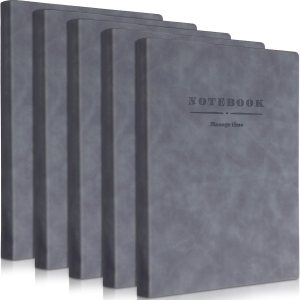 SATINIOR Paquete de 5 cuadernos A4 grandes de 360 páginas de tapa dura de cuero de tapa dura, cuaderno con forro de papel grueso para oficina, SATINIOR Paquete de 5 cuadernos A4 grandes de 360 páginas de tapa dura de cuero de tapa dura, cuaderno con forro de papel grueso para oficina,