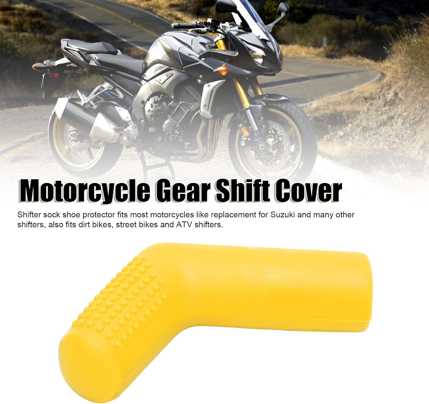 KIMISS Protector de zapatos de palanca de cambios de motocicleta, 4 unidades, protector de zapatos de goma antideslizante universal para