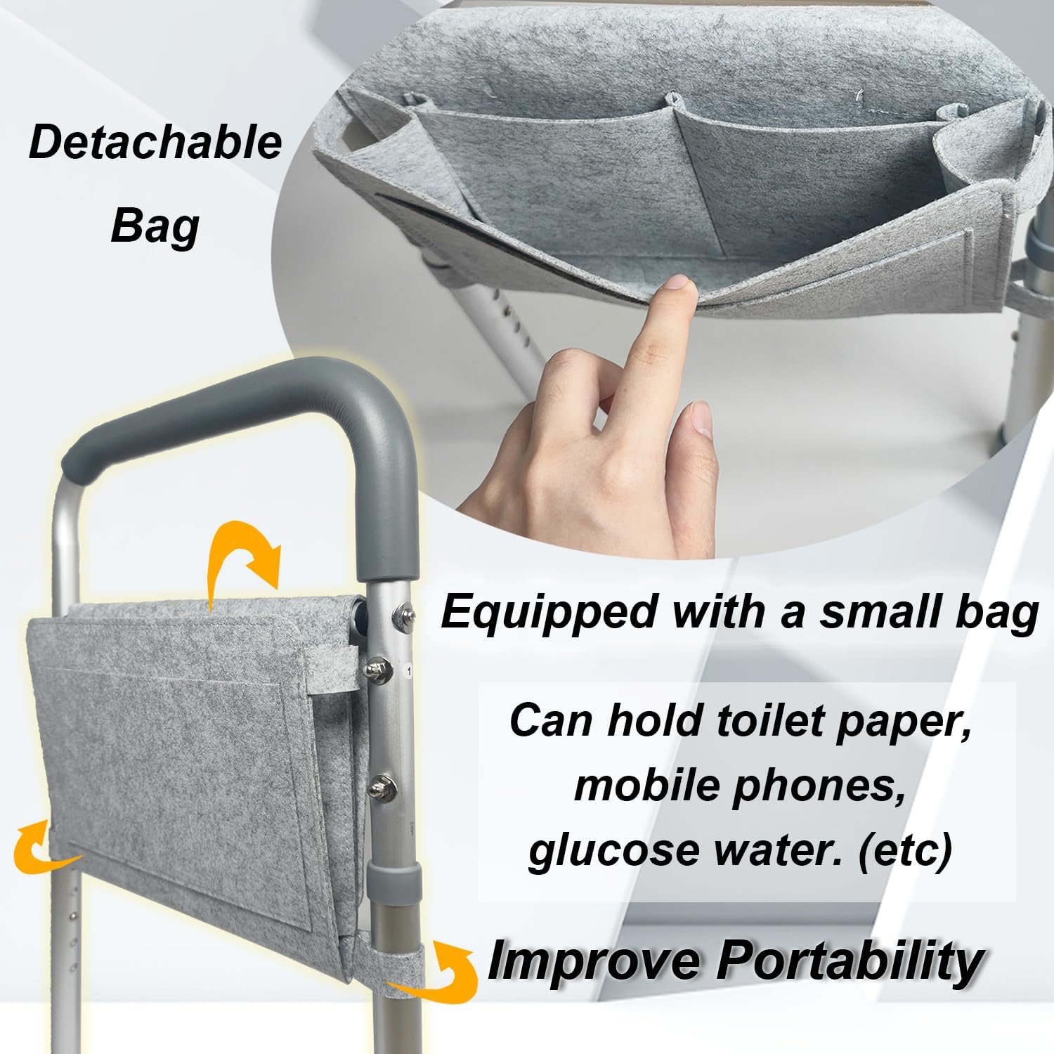 Asiento de inodoro elevado con brazos y cojín suave en forma de U, 400 libras, 25.4 pulgadas de ancho, altura ajustable, asiento elevado, asiento