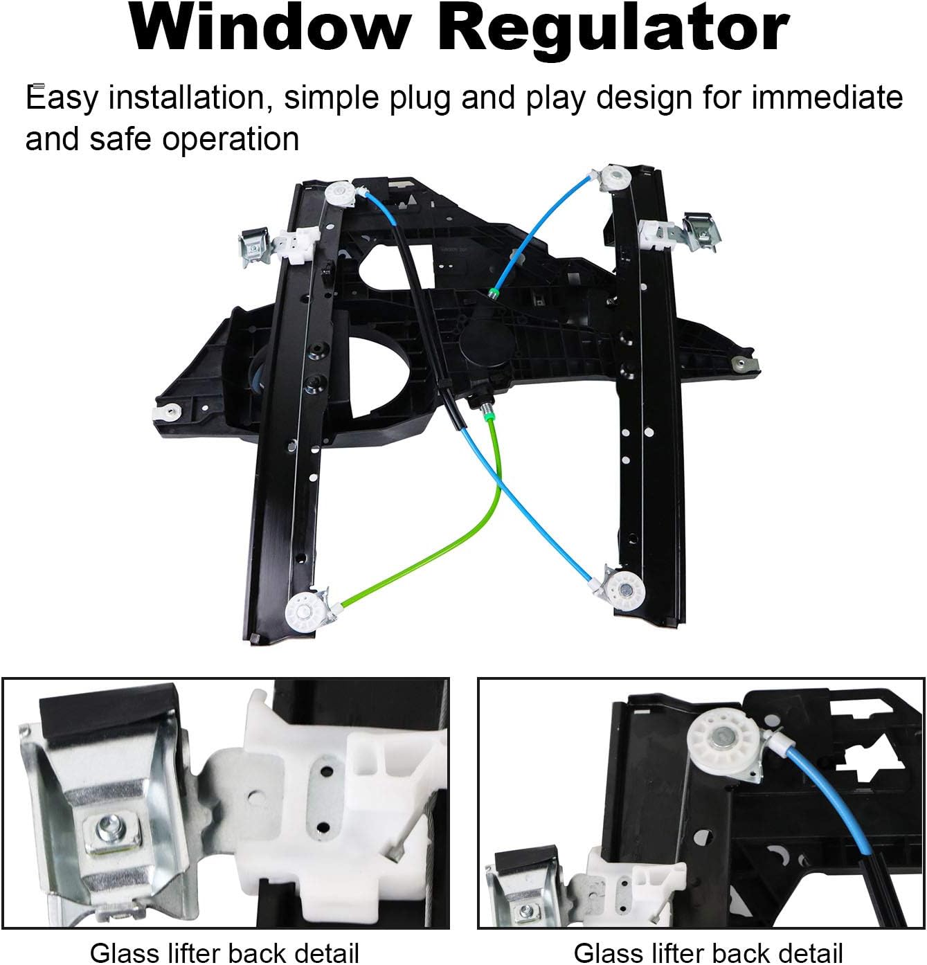 Dekalaii 749-543 Elevalunas sin motor lado del pasajero delantero para Ford Expedition 2007-2017 Lincoln Navigator 2007-2017