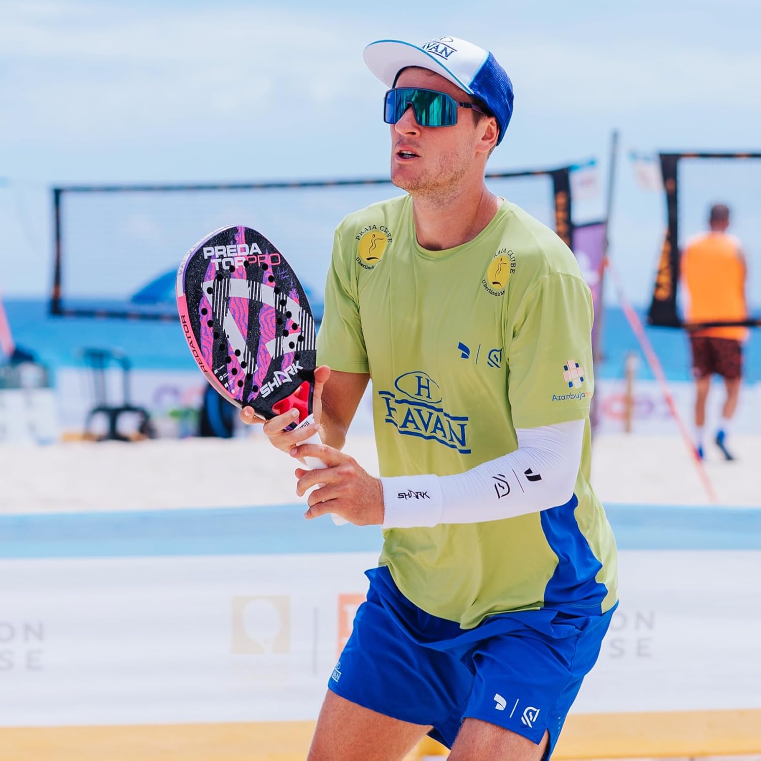 Shark Predator 20MM  Raqueta de tenis de playa de fibra de carbono  Raqueta profesional de carbono 3K para jugadores avanzados  Serie André Baran