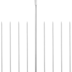 Zenlogy Púas de acero inoxidable de 5 pulgadas (juego de 8) y Swizzle Stick – Brochetas de oliva ideales – No se ahogarán en tus Martinis, cócteles Zenlogy Púas de acero inoxidable de 5 pulgadas (juego de 8) y Swizzle Stick – Brochetas de oliva ideales – No se ahogarán en tus Martinis, cócteles