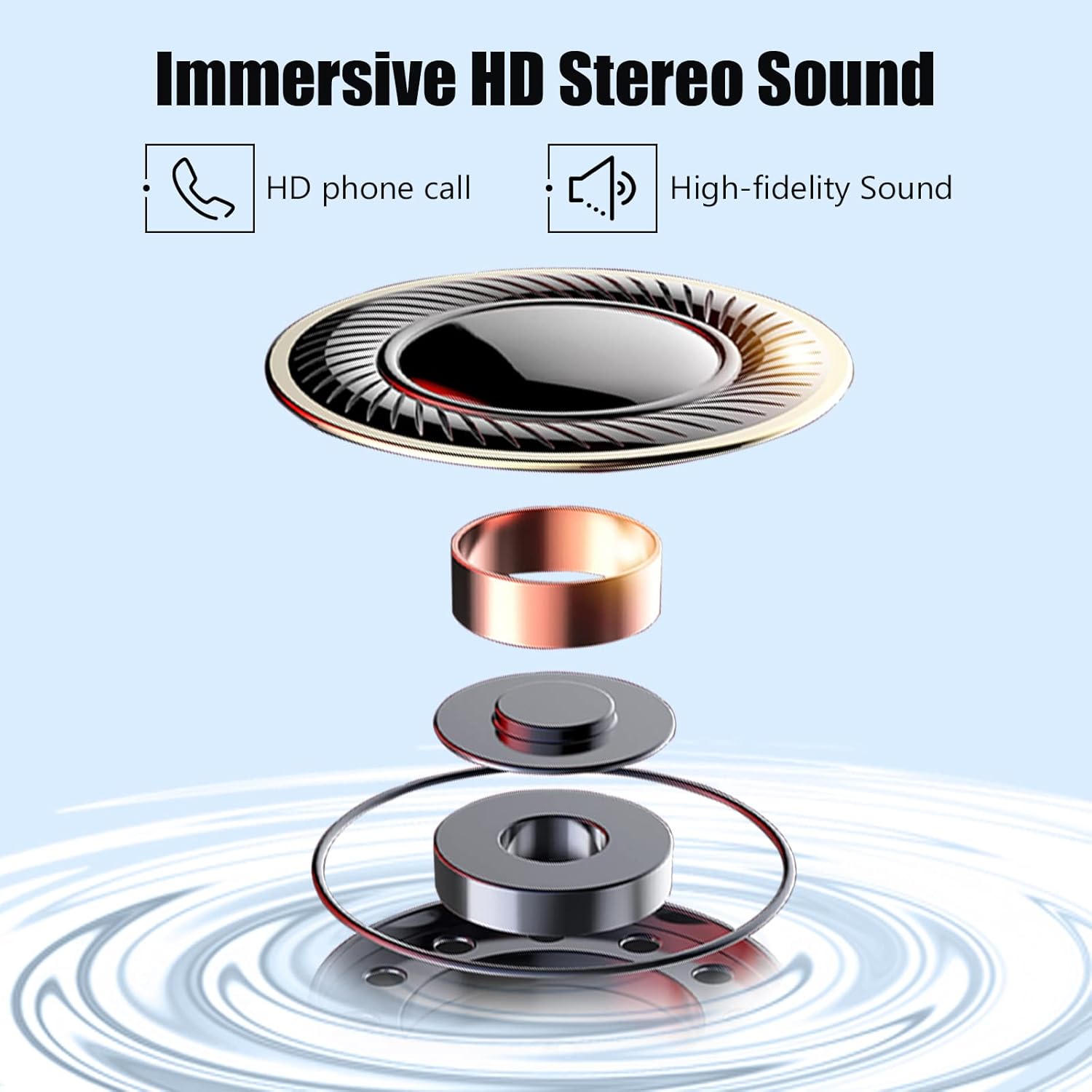 Auriculares de conducción de aire de oído abierto, Bluetooth 5.0, auriculares inalámbricos para correr, 10 horas de reproducción, HiFi 9D, estéreo,