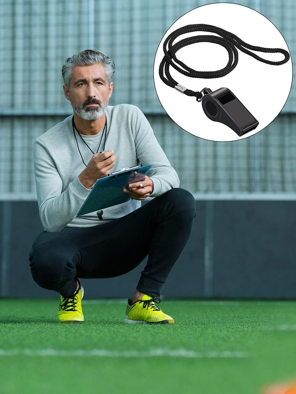 WAAHIBA – Silbato con cordón, 3 paquetes de silbatos deportivos de plástico, silbato de sonido nítido y claro para profesores, entrenadores,