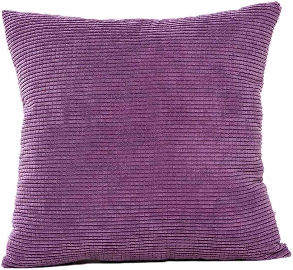 Scceatti Fundas de almohada bohemias con cremallera de 18 x 18 pulgadas, fundas de almohada moradas, fundas de almohada decorativas para el hogar,