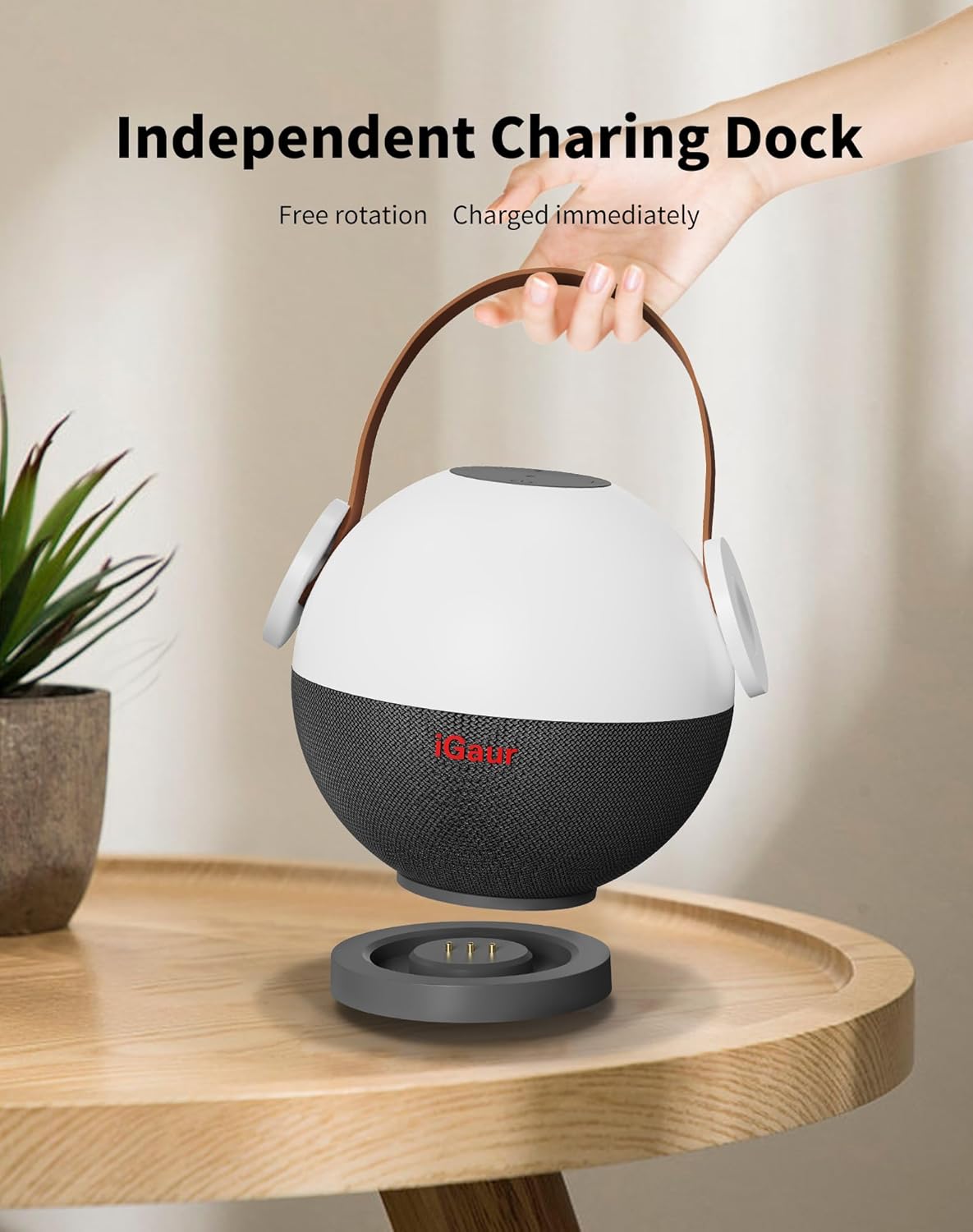 Luz nocturna LED al lado de la lámpara lámpara de mesa de música con cargador inalámbrico – Lámpara táctil 5 en 1 magnética inalámbrica para