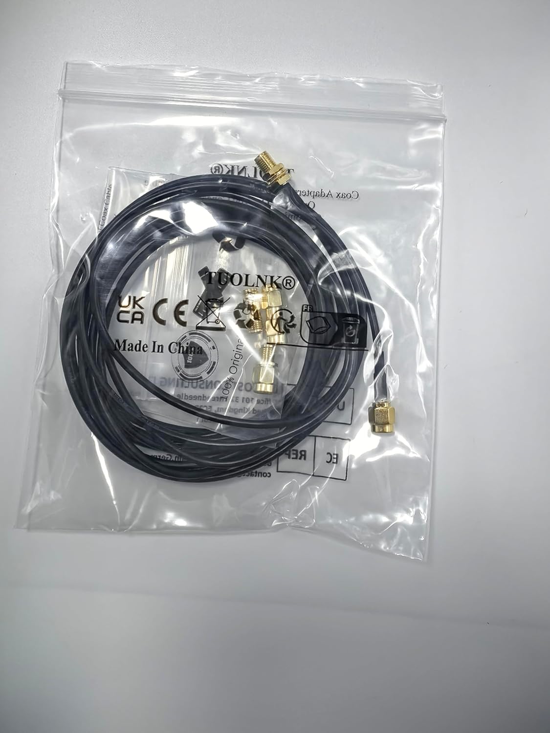 RG174 SMA Cable de extensión de antena SMA, cable coaxial SMA macho a hembra de baja pérdida de 9.8 pies (9.8 ft) + 3 conectores adaptadores