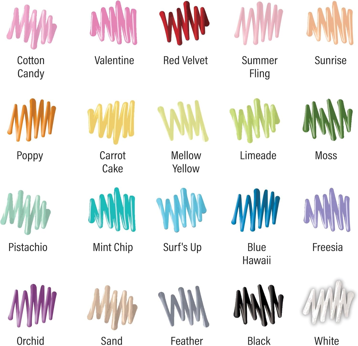 TULIP Puff Paint – Paquete de 20 unidades, arcoíris suave, paquete de pintura de tela dimesnional