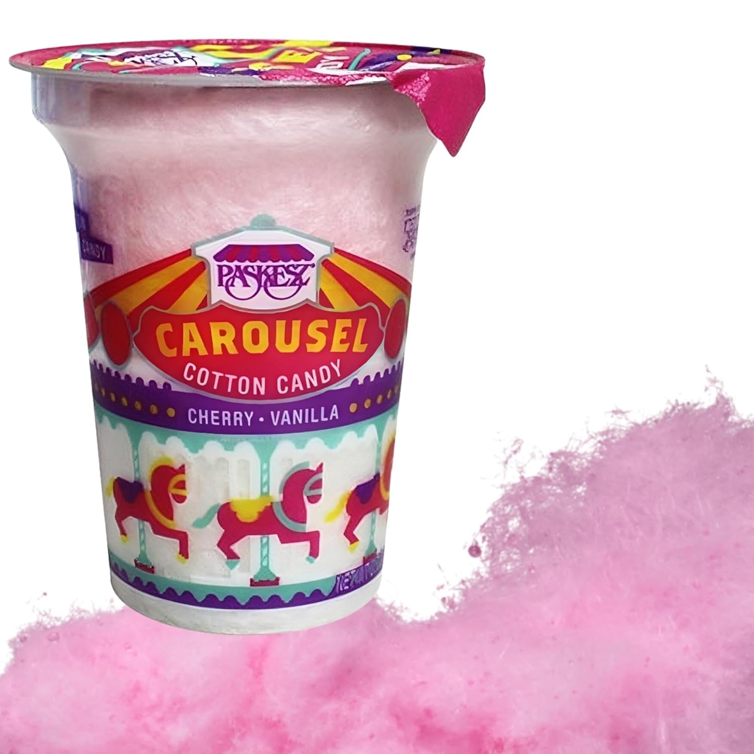 Snacktery Carnival Pink Cotton Candy – Deja que la dulce diversión comience con algodón de azúcar a granel con sabor a cereza y vainilla,
