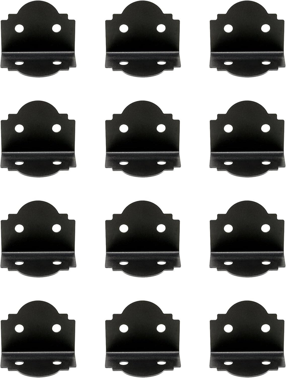 Simpson Strong Tie APA6 Outdoor Accents Mission Collection ZMAX, recubrimiento en polvo negro ángulo de 90 para 6X, paquete de 12