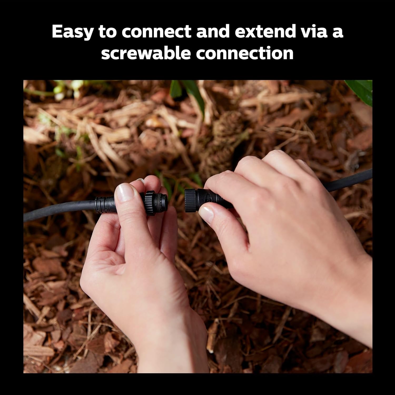 Philips Hue White and Color Ambiance – Tira de luz para exteriores de 7 pies y extensión de cable de 16 pies para exteriores – (1) cable de 16 pies