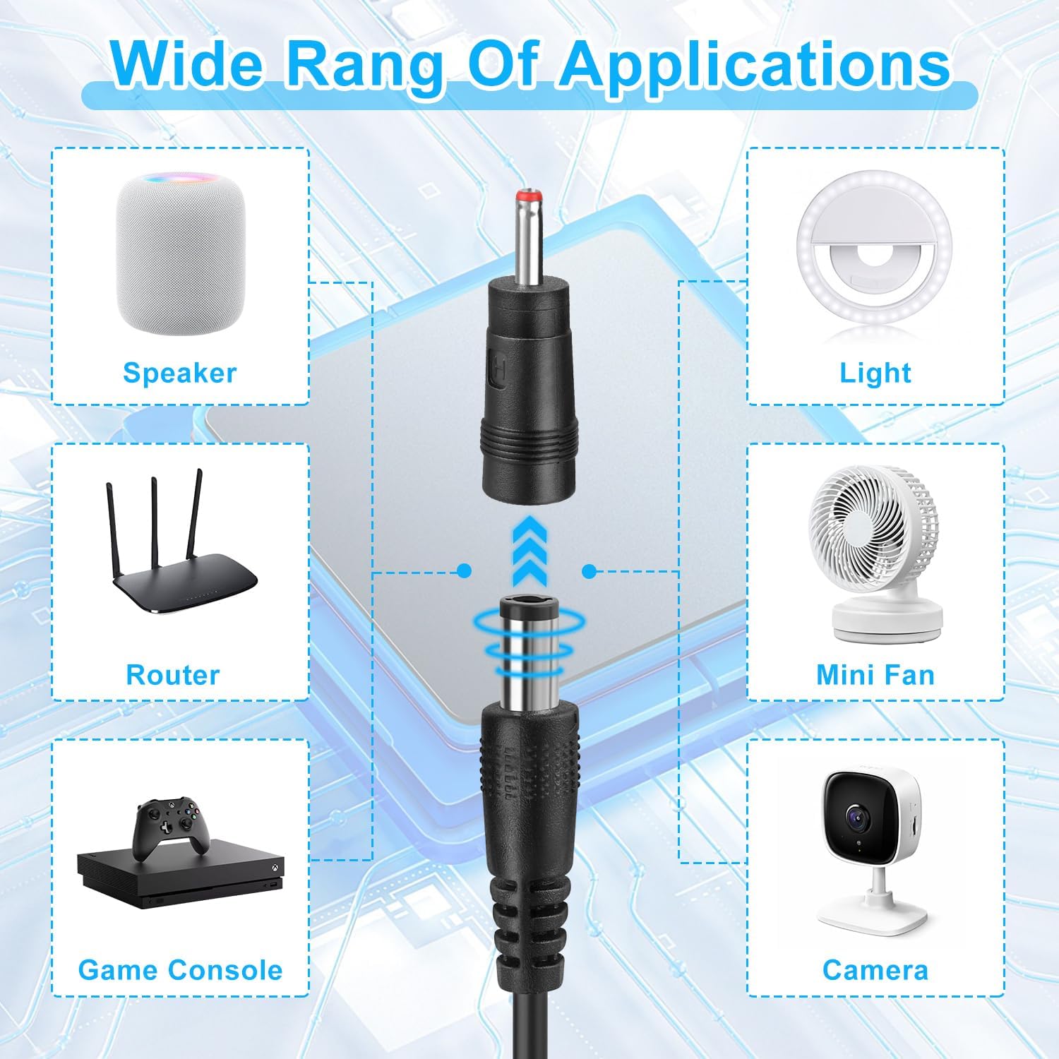 FARSENSE Cable de alimentación USB CC de 5 V a 12 V (3 pies), adaptador USB a CC de 12 V con conector de CC de 0.217 x 0.098 in (compatible con 5.5