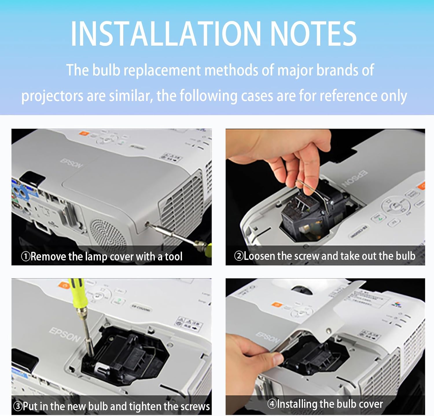 para ELPLP95 Lámpara de proyector de repuesto para EPSON, Powerlite original incorporada, espectro mejorado, comercial casero, 200W, modelos