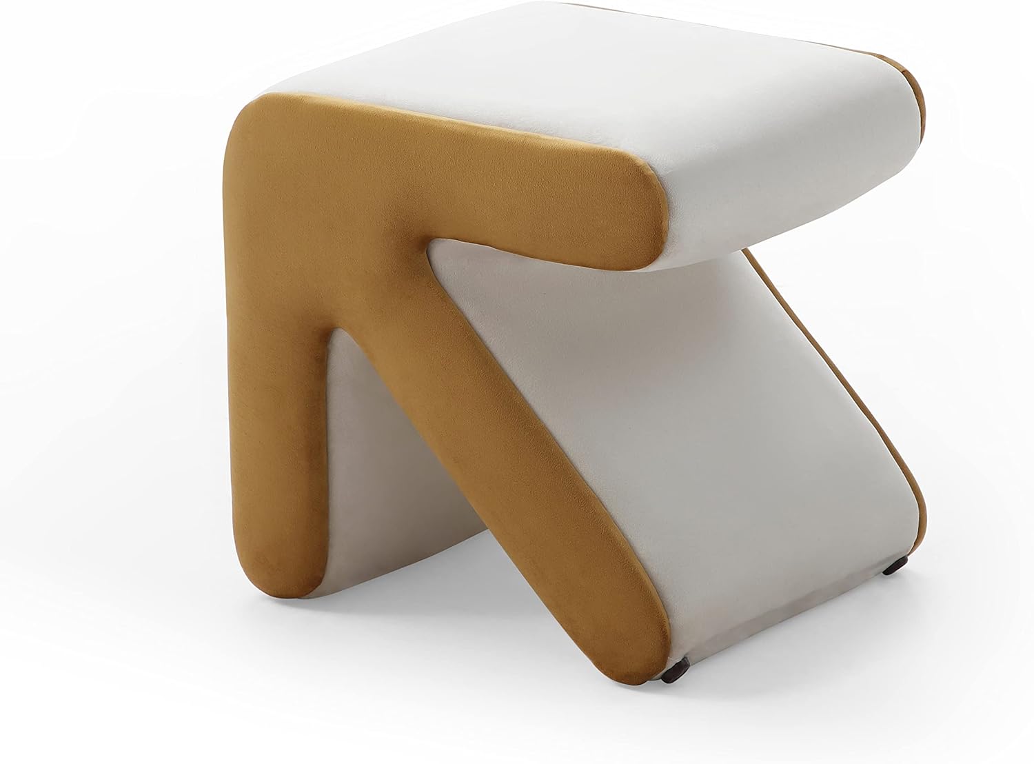 Moderno sofá tapizado de terciopelo, banco de zapatos, taburete multifacético, mesa de café, diseño de flecha, decoración artesanal para sala de
