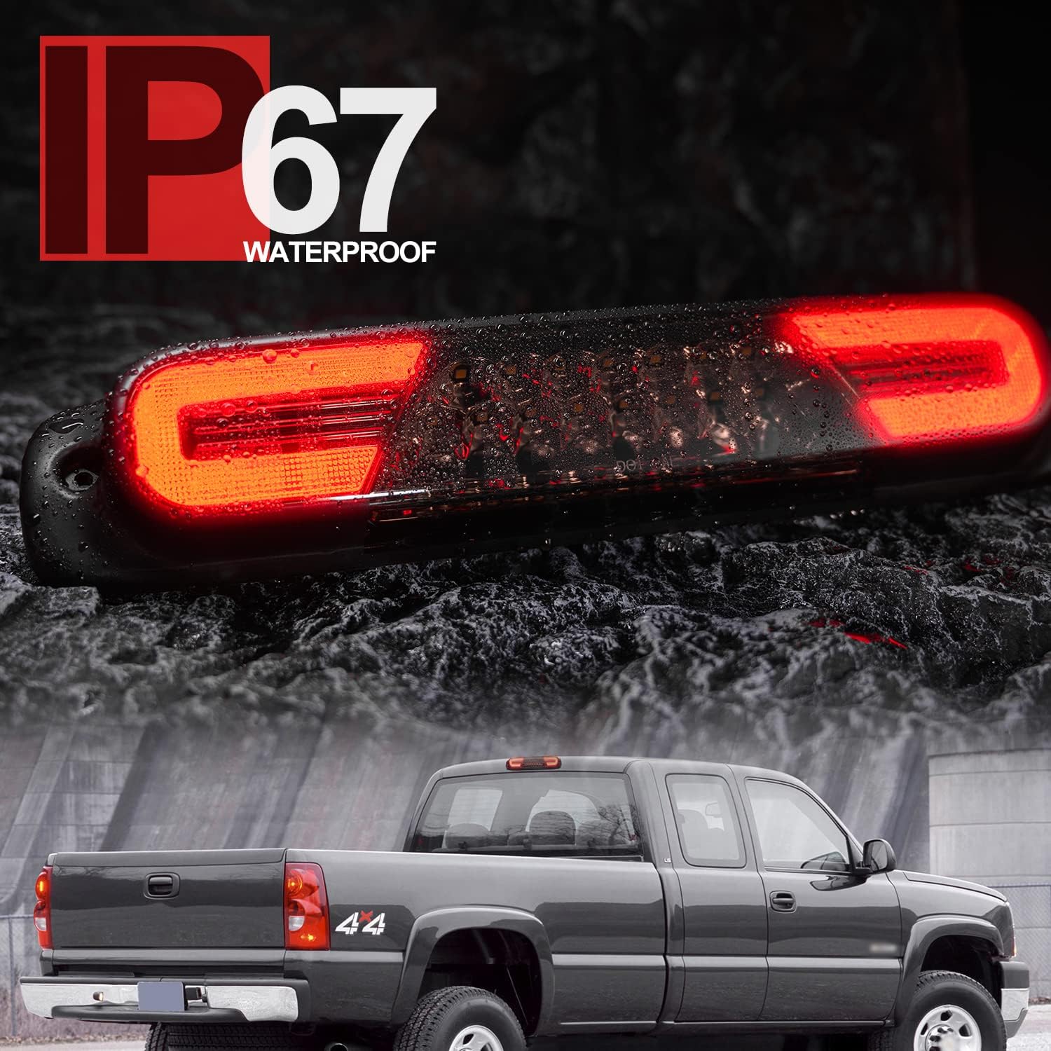 Tercera luz de freno LED de repuesto para Chevy Silverado GMC Sierra 1500 2500 1999-2006 Pickup Trucks Red LED 3rd Brake Center Lámpara de parada de