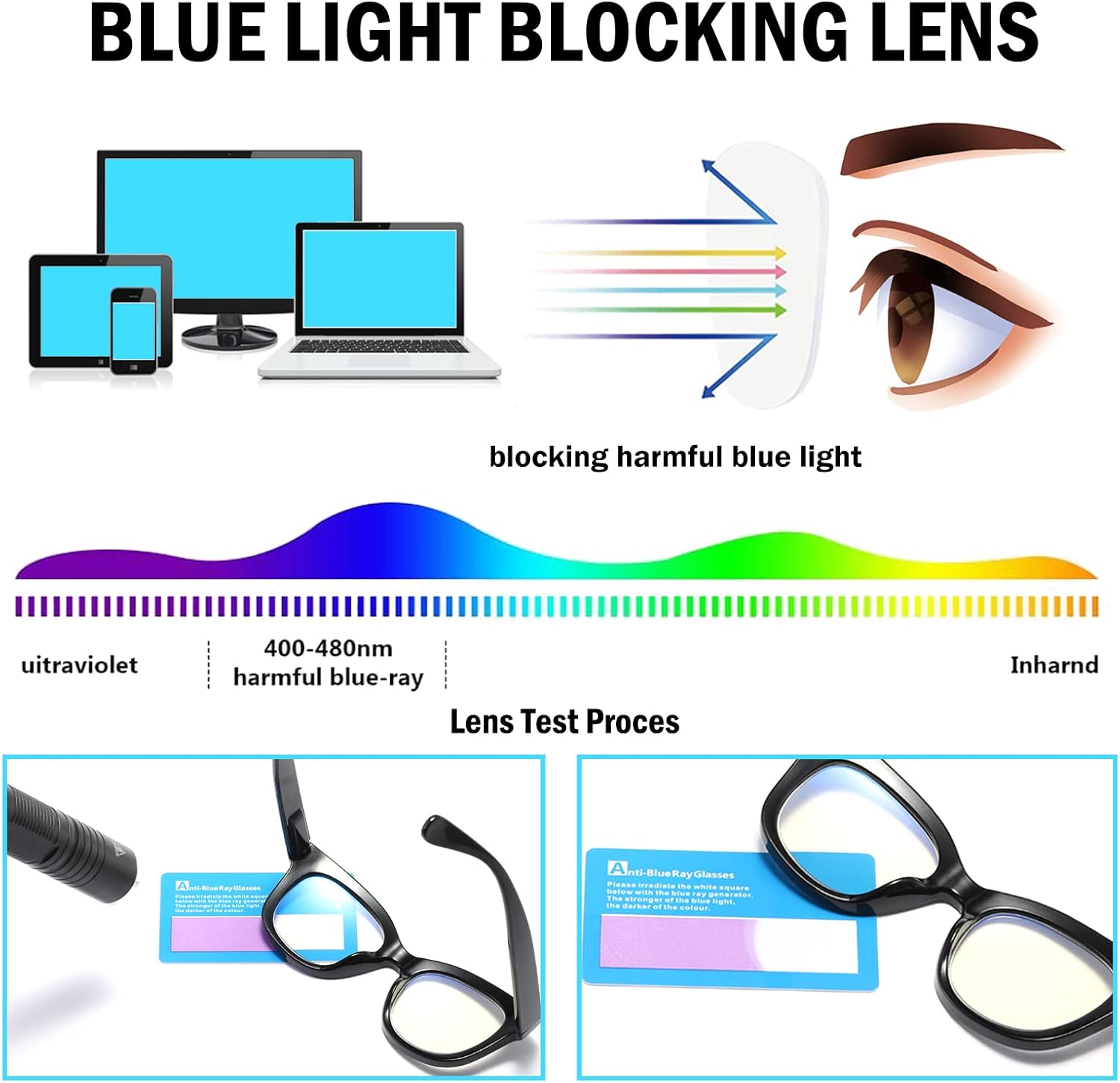 ZXYOO Gafas de lectura de gran tamaño para mujer, paquete de 3 unidades con bloqueo de luz azul, lectores de bisagra de resorte para computadora