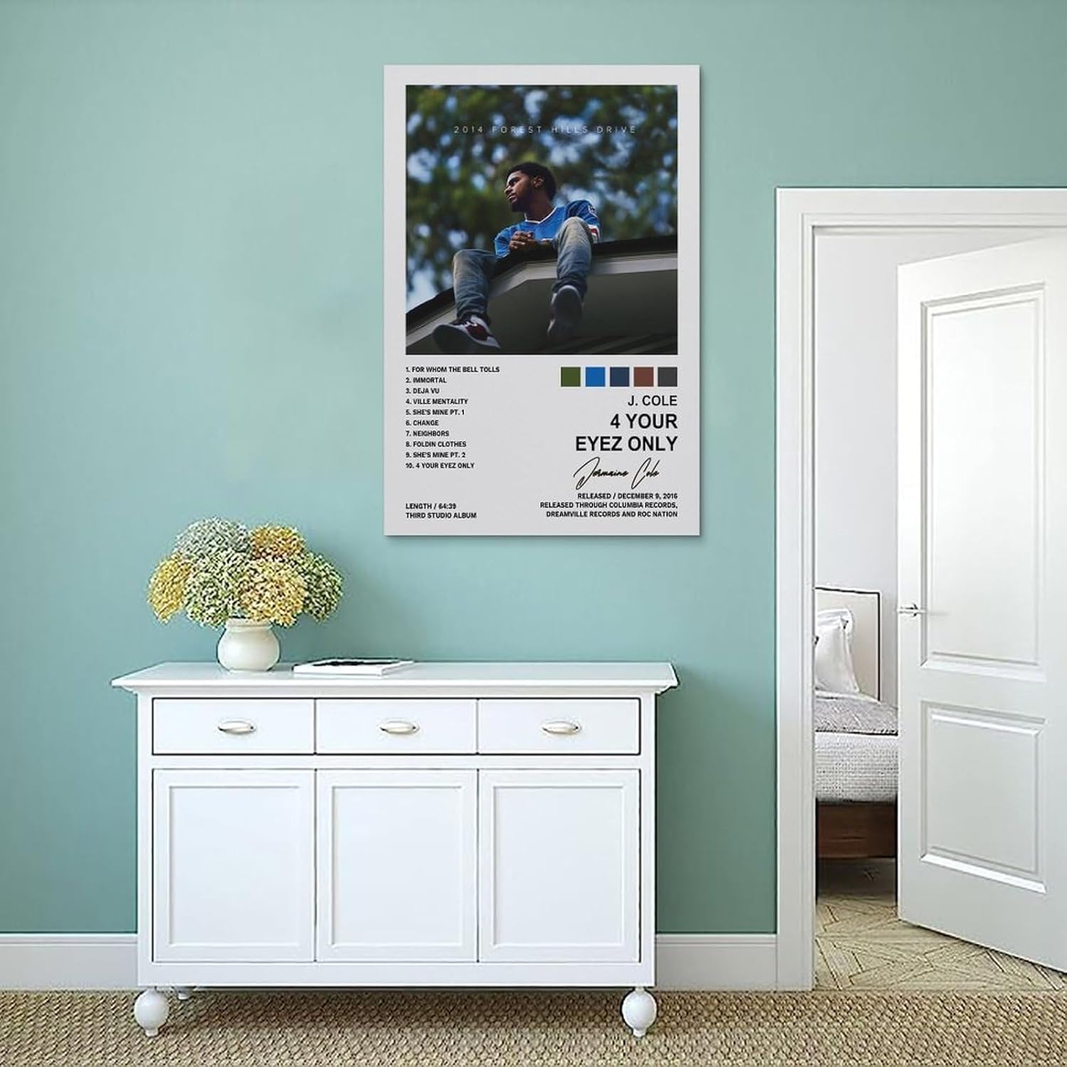 JINUS J Posters Cole Forest Hills Drive – Póster decorativo para pared, póster de pared e impresión artística moderna para dormitorio, decoración de