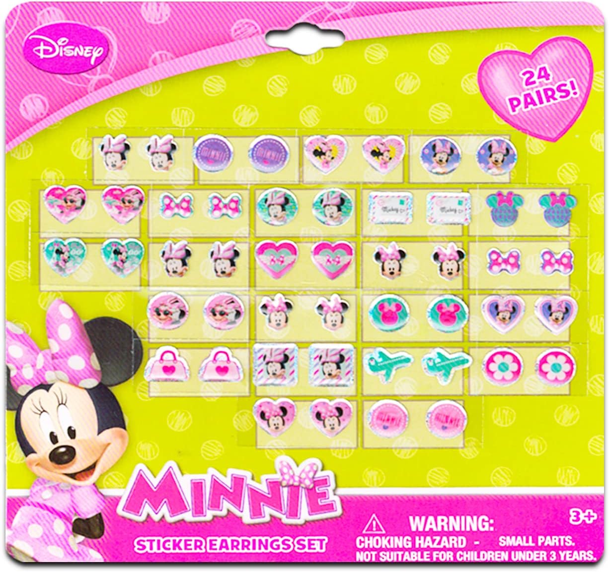 Juego de calcomanías de Minnie Mouse de Disney, paquete de calcomanías de Minnie con más de 800 calcomanías con aretes de Minnie y Daisy Plus y más