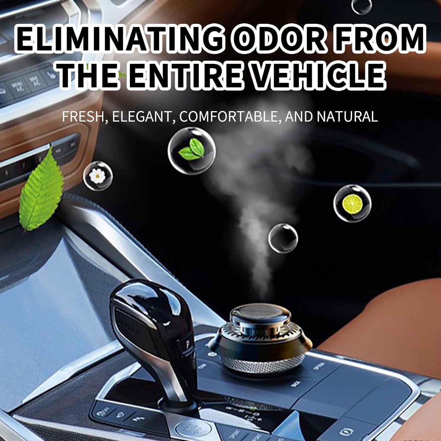 GBSELL Aromaterapia de rotación solar para automóvil con aceite esencial de colonia de 0.2 fl oz, aroma duradero, decoración interior del automóvil,