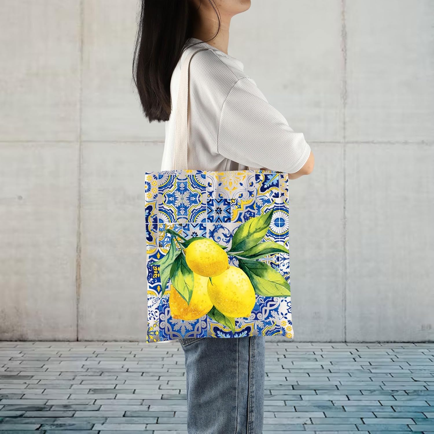 Islas Italianas Regalo Positano Delicioso Limones Italianos Fresco Tote Bag Southern Italy Travel Shopping Bag