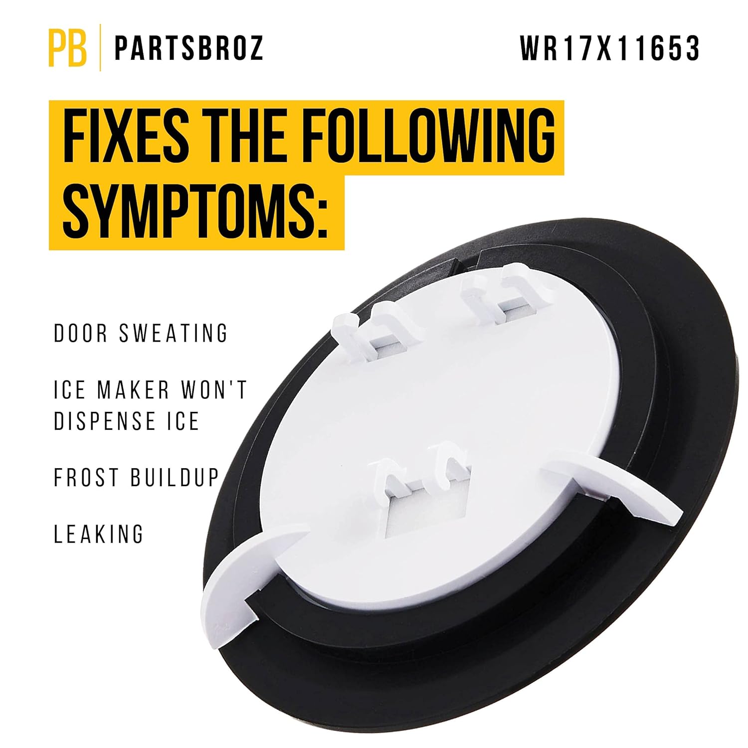 PartsBroz Consejos para bricolaje incluidos  WR17X11653 Montaje de puerta dispensador de hielo  Compatible Hotpoint, Kenmore, GE Fridge Ice Door