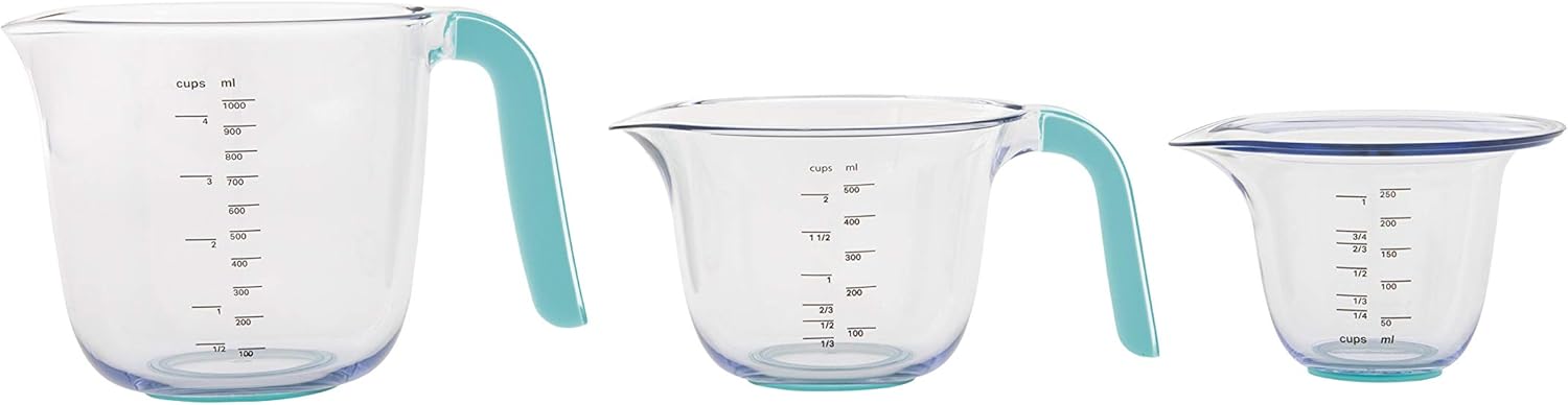 KitchenAid Juego de 3 jarras medidoras universales, Aqua Sky 1