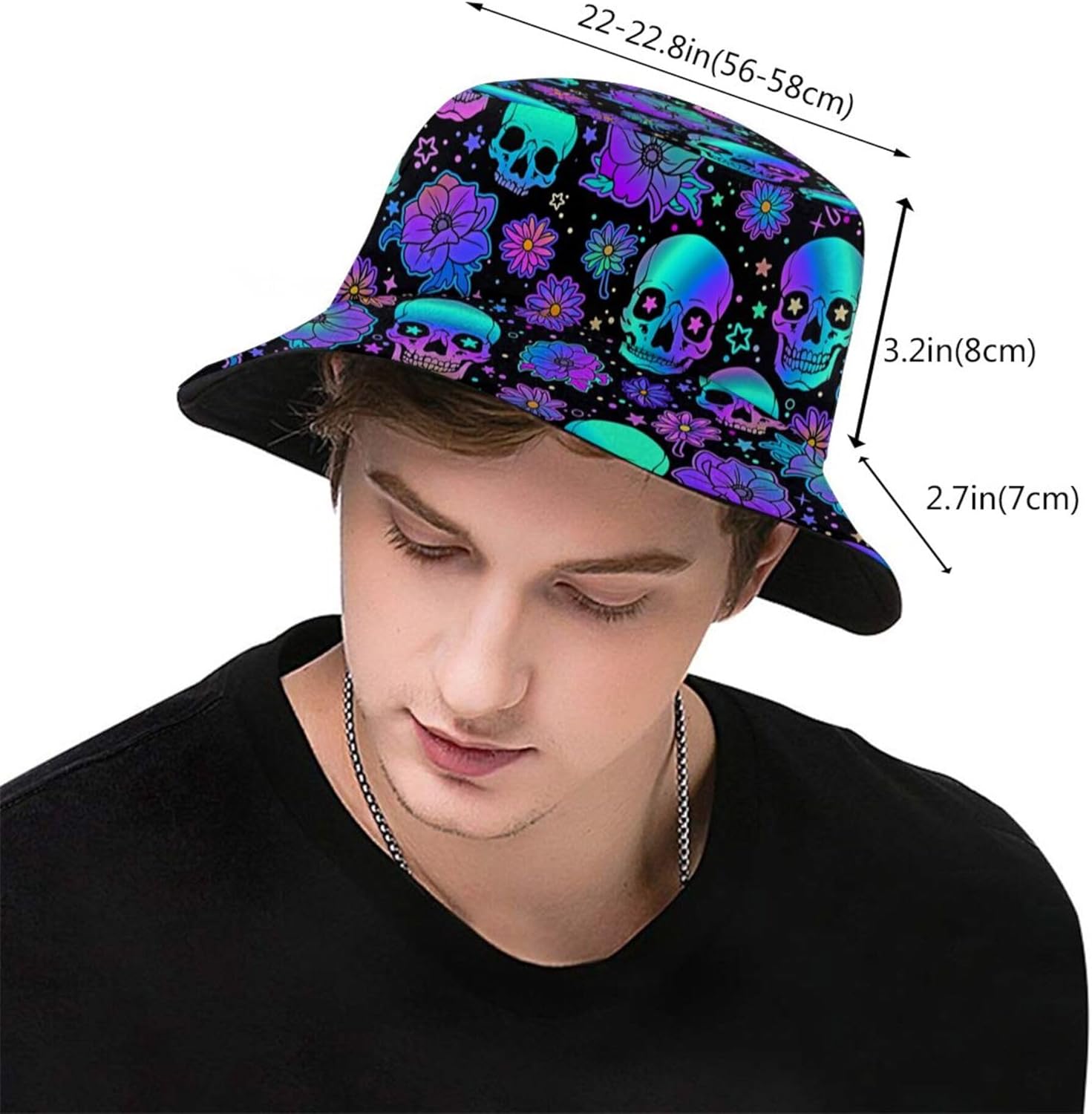 Halloween Bucket Hat for Women Men Funny Fisherman Hat Unisex Travel Beach Sun Hat Halloween Decor