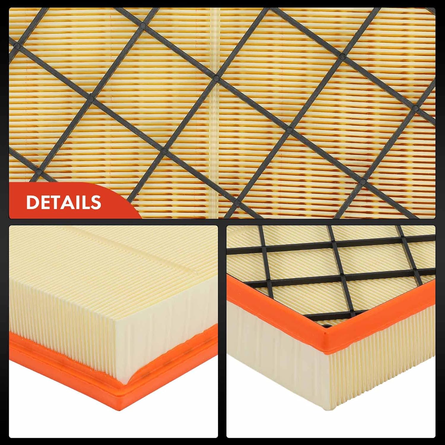 A-Premium Filtro de aire de motor delantero de 2 piezas compatible con Chevrolet Camaro 2016-2022, V8 6.2L, panel flexible, repuesto # 23323508