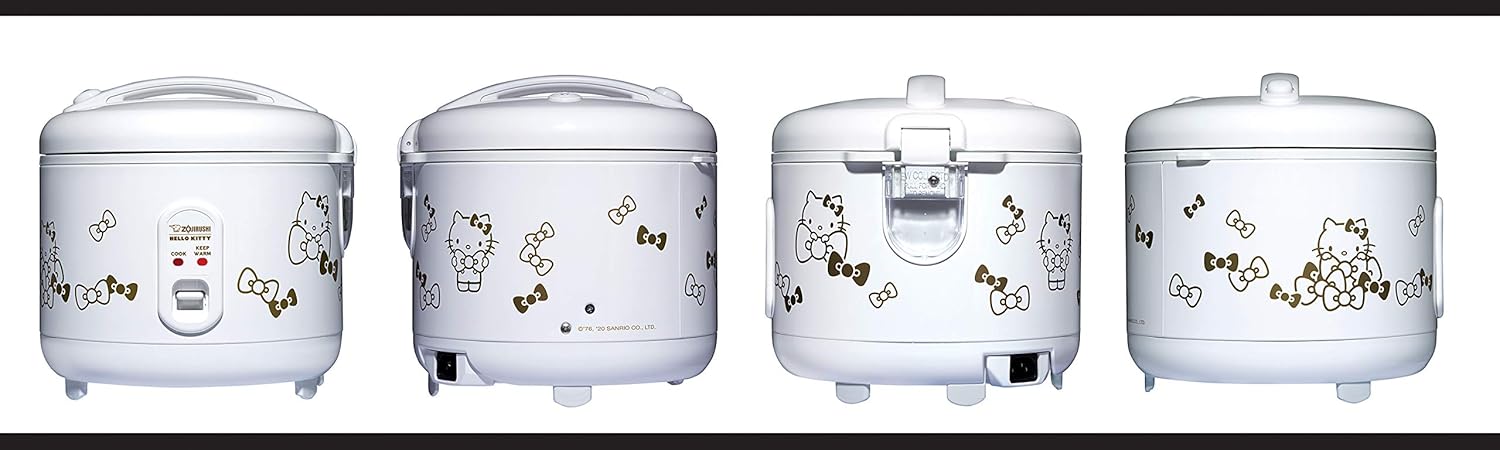 Zojirushi NS-RPC10KTWA – Olla arrocera y calentador automático, 5.5 tazas, blanco y tarro de alimentos de acero inoxidable SW-EAE50KTWA, 17 onzas,