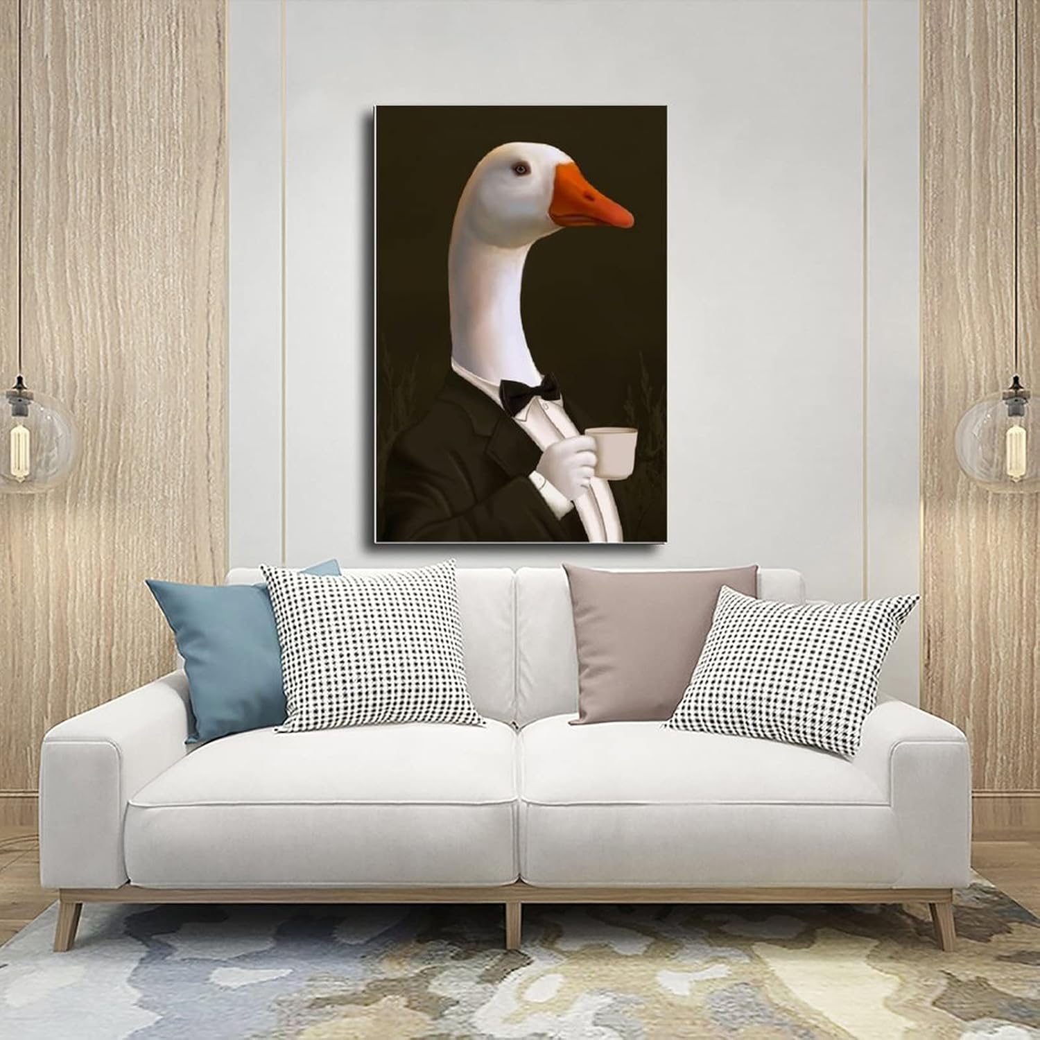 XZHFB – Elegante póster de caballero con lienzo de café, pintura de póster, arte de pared, pinturas para sala de estar, dormitorio, estilo sin